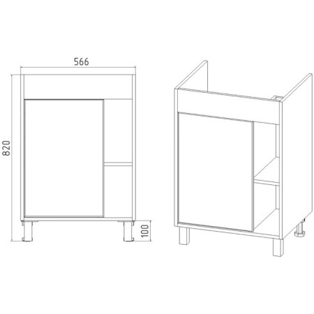 Viant Viant "Boston" 1 sulfur, 430x560x820 mm, with COMO 60 shell-3