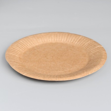 Disposable plate "craft" cardboard, 18 cm