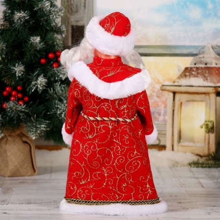 Santa Claus "Curly beard" moves, 37 cm, red-3