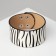 Bracelet Skin "Safari" zebra, wide, black and white color, 23.5 cm