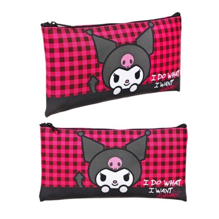 Penal soft, 1 compartment, 108 x 205 mm, flat, kuromi raspberry cage, PE 210 den