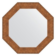 Mirror in the baguette frame, copper chain mail 88 mm, 71x71 cm