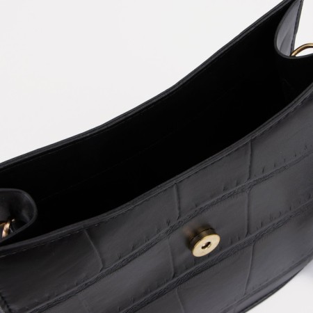 Cross-Bodi bag, Magnet, long belt, black color-2