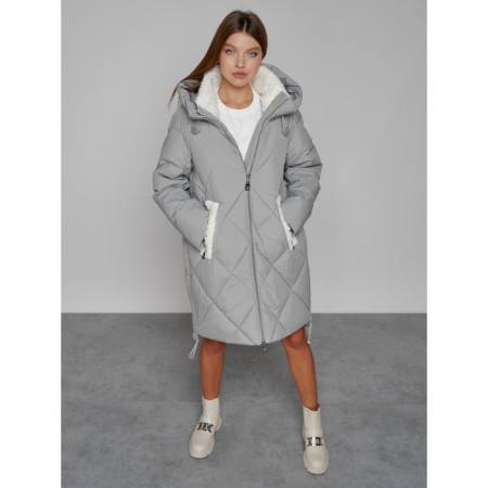 Coat insulated winter female, size 42, color gray-8
