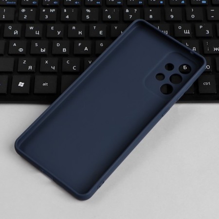 Case for Samsung Galaxy A73, silicone, matte, blue-2