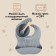 Set for feeding: bib, plate on a suction cup, spoon, m & b, gray