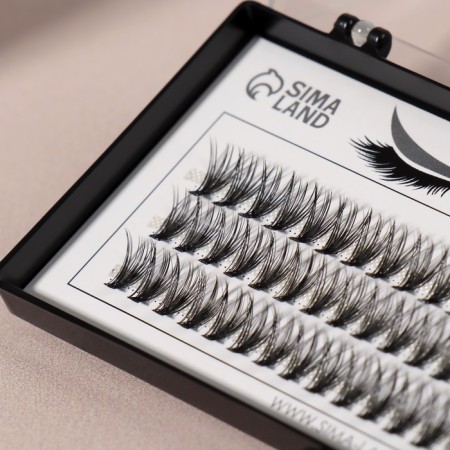 A set of overhead eyelashes "Classic", bundles, 10 mm, thickness 0.1 mm, bend C, 20 D-3