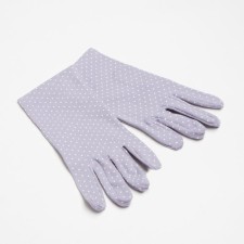 Women's gloves minku in peas, 22 cm, col. Gray-blue