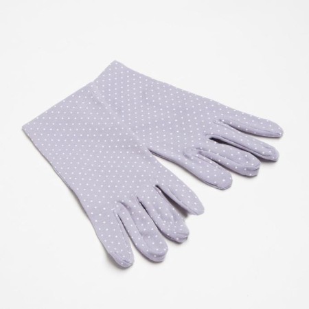 Women's gloves minku in peas, 22 cm, col. Gray-blue