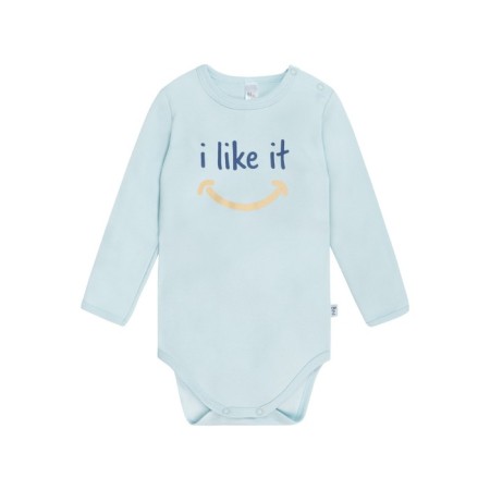 Body baby with a long sleeve "Pea", height 86 cm, blue color-1