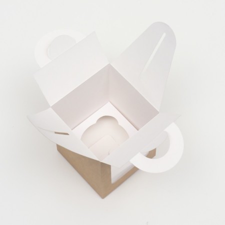 Packaging for one cupcake, craft, 9.2 x 9.2 x 11.1 cm-1