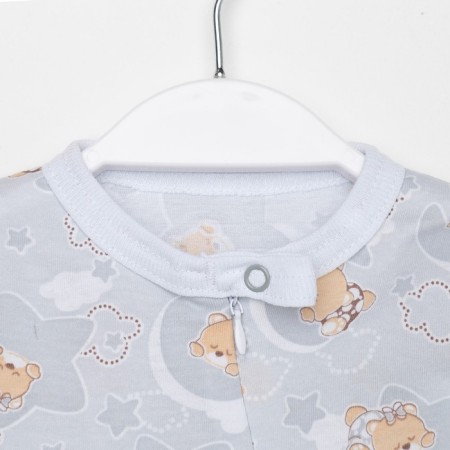 Combineson children, gray/bears, cuffs mix, height 68 cm-4