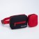 Board children's belt on a zipper, textura, outer pocket, black/red color