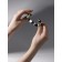 Bracelet cuff "Trend" volumetric, metal, color silver