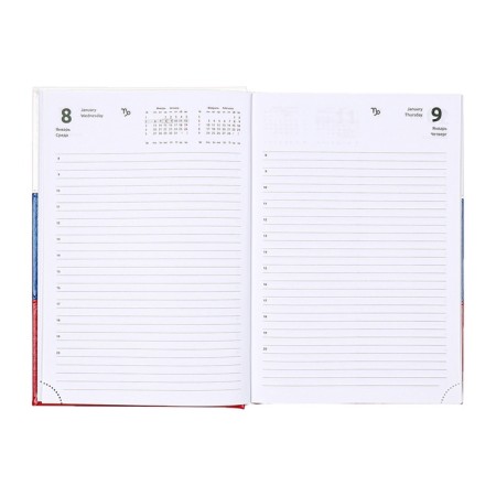 Dated diary 2025, Devente. Flag, a5 168 sheets, a solid cover of leatherette with foam, foil embossing, perforation, liesse, block 70 g/m2-9