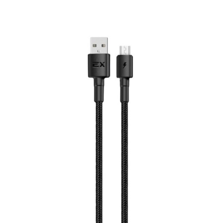 EXPLOYD EX-K-1277 cable, microUSB-usb, 2.4 a, 1 m, nylon braid, black