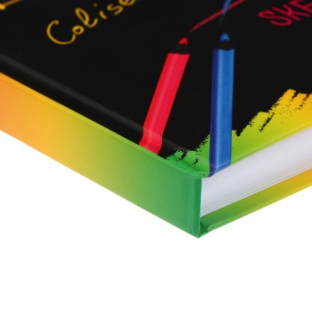 A5 sketchbook, 100 sheets "Bright impressions", hard cover, matte lamination, selective varnish, white block 100 g/m²-2