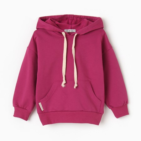 Sweatshirt for girls pile, plum color, height 116