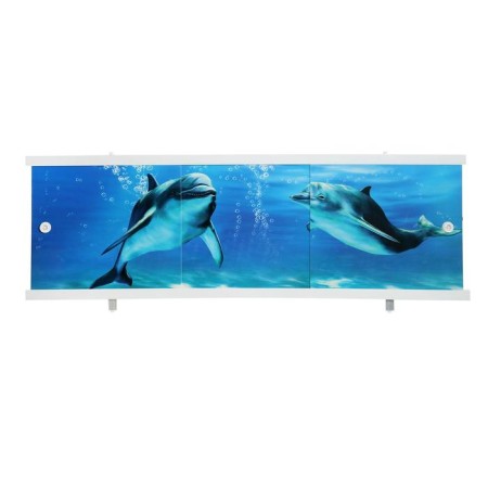 Bath screen "Eltra Light art" dolphins, 148 cm