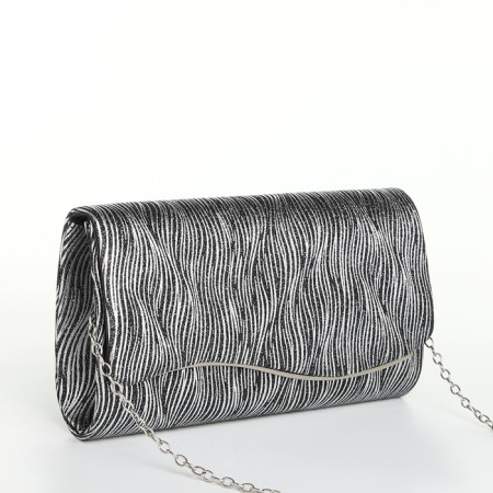 Women's bag on magnet, white/black color-3