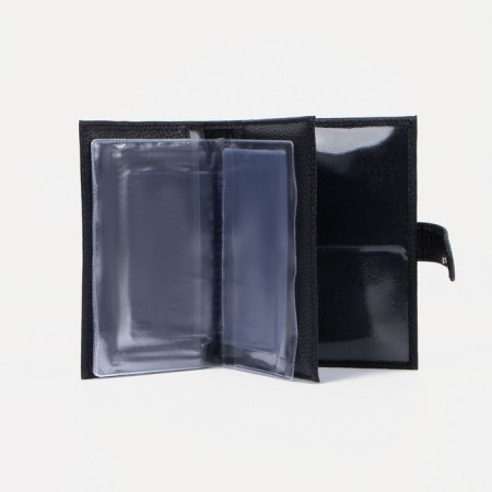 The cover on the button, for auto documents and passports, black color-2