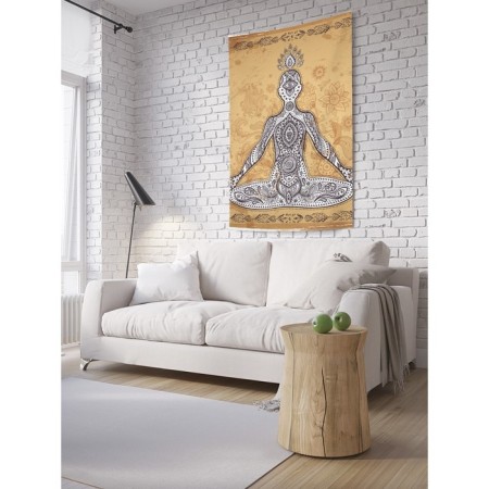 Decorative panel with photo printing "Power of Meditation", vertical, size 150x200 cm