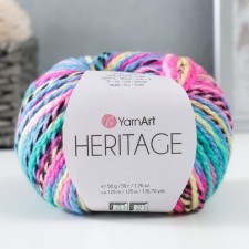 Yeritage yarn 75% acrylic, 25% wool 125m/50g (342 parrots)