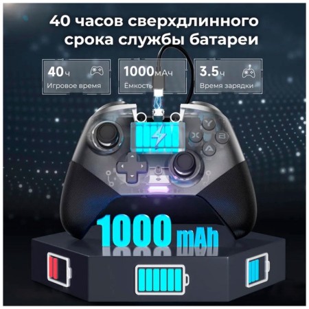 Easysmx X10 wireless gamepad with mechanical buttons, gray (VG-C502)-5