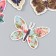 Butterflies cardboard "Flower" set 12 pcs h = 4-10 cm on magnet