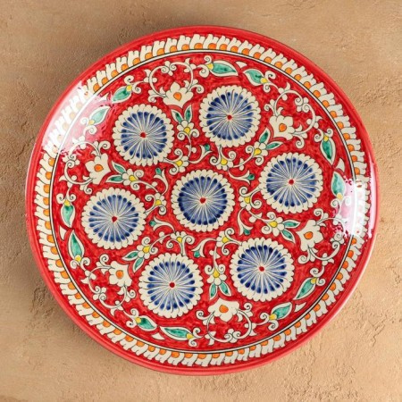 Largan Rishtan ceramics "Patterns", 32 cm, red-1