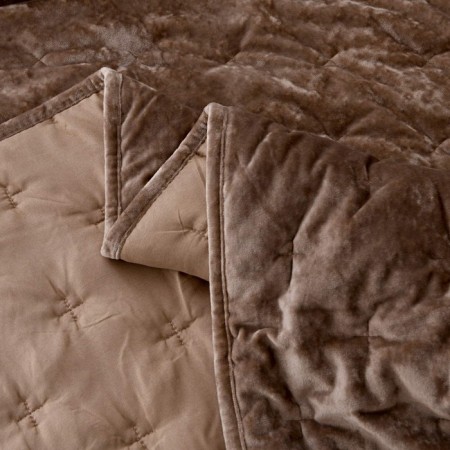 Kit: bedspread 160x220 cm, pillowcase 50x70 cm, cappuccino color-4