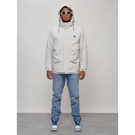 Male spring jacket, size 58, light gray color-8