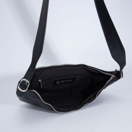 Women's bag over the shoulder Textura, small size, black color-3