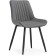Stool on a metal frame Seda metal/velor, black/dark gray 50.5x57x83 cm
