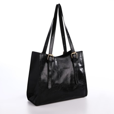 Bag Female Tout with zipper, black color-2