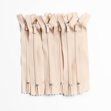 Lightning "Spiral", No. 4, non -proceeding, trouser, castle machine, 12 cm, milk color-2