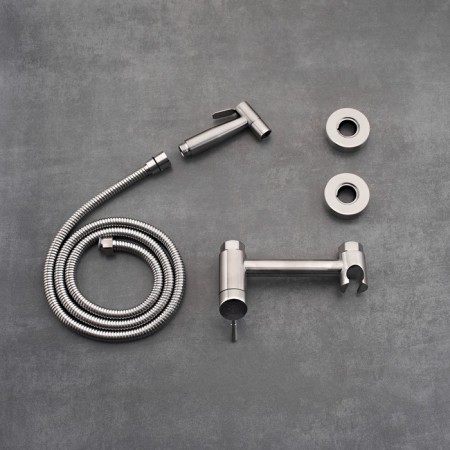 Biddor "RMS" SUS129-5-2, with a hygienic shower, stainless steel, satin-1