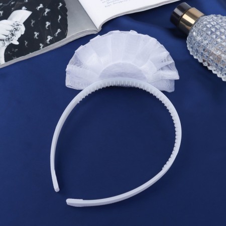 Hair cap "Schoolgirl" Cloud, D 10 cm, white-1