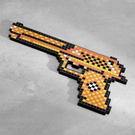 Wooden souvenir "Glock" Pixel, Golden