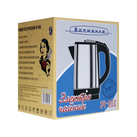Electric Volzhanka kettle ech-002, metal, 1.8 l, 1500 watts, silver-4