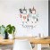 Interior plastic sticker "Two unicorns with hearts and wings" 45x60 cm