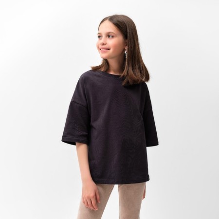 T -shirt Children's Minaku: Basic Line Kids graphite color, height 110-2