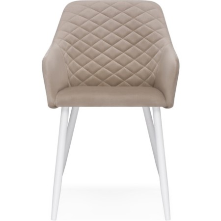 Steve Metal/velor, white/beige 52x68x81 cm-1