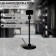 Caucasus holder on a round stand, plastic, h = 14 cm, black color