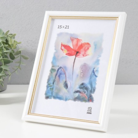 Photo frame plastic 15x21 cm, (100/1310 white)-1