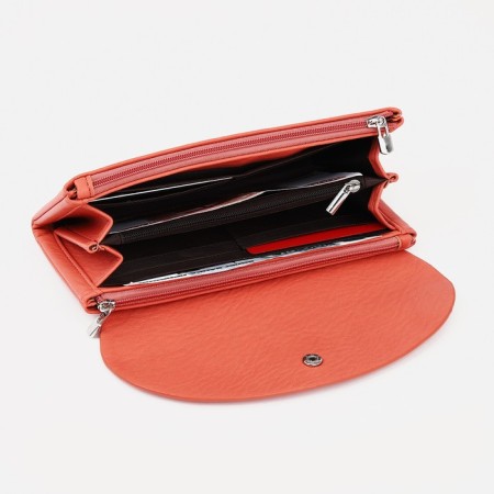 Women's wallet on the button, pink color-2