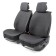 Front seats Car Performance, 2 pcs, alcantara, black-gray