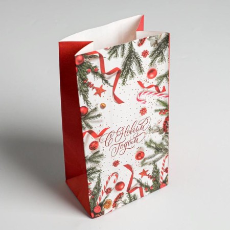 A package without handles “Happy New Year!”, 10 x 19.3 x 7 cm, New Year-3