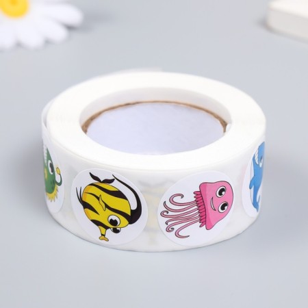 Stick Paper "Underwater World" d = 2.5 cm 500 pcs in a roll 3x6.5x6.5 cm-2