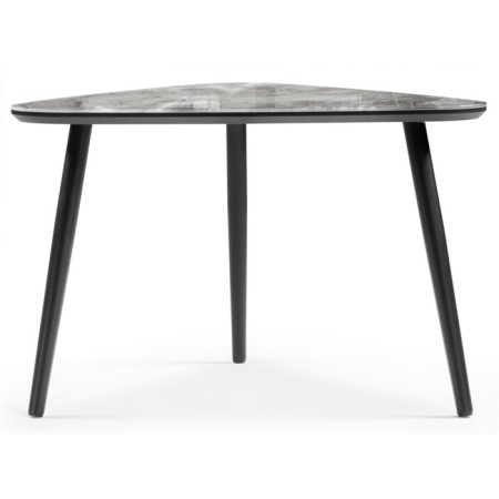 Ramsi coffee table marble gray metal, black 60x60x41 cm-1